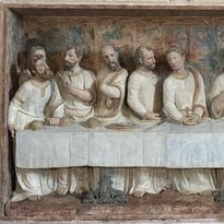 Présentation du retable de la Cène et de sa restauration