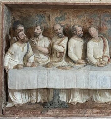 Présentation du retable de la Cène et de sa restauration