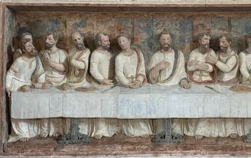 Présentation du retable de la Cène et de sa restauration