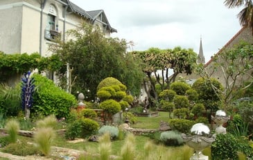 Visite du jardin bleu à Laigné Saint Gervais