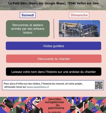 Découvrir le chantier d'éco-restauration du manoir du Petit Béru