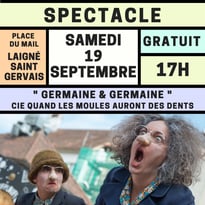 Spectacle "Germaine & Germaine" par la Cie Quand les moules auront des dents