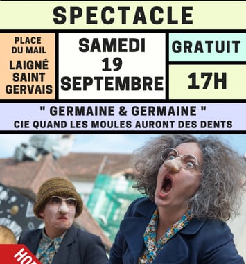 Spectacle "Germaine & Germaine" par la Cie Quand les moules auront des dents