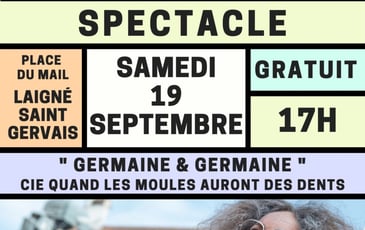 Spectacle "Germaine & Germaine" par la Cie Quand les moules auront des dents