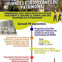 Animation sur le thème de "L'Huisne" et exposition de documents et photos sur les fêtes populaires de Montfort-le-Gesnois