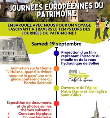 Animation sur le thème de "L'Huisne" et exposition de documents et photos sur les fêtes populaires de Montfort-le-Gesnois