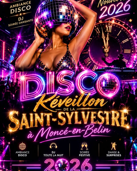 Réveillon Saint-Sylvestre 2026, spécial disco